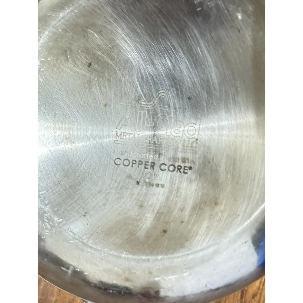 All Clad Copper Core 12 Inch Fry Pan Skillet Stainless Steel with‎ lid OLDSTCK